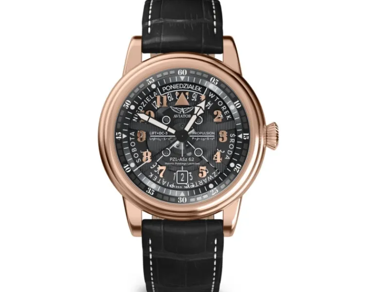 Aviator Douglas Day Date Meca 41< Zegarki Męskie