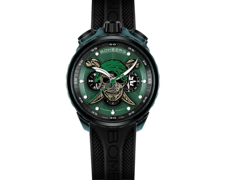 Clearance Bomberg Pirate Skull Green