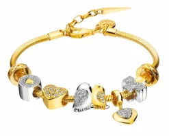 Outlet Apart Bransoletka beads - zestaw - serce, koniczyna, nieskończoność, ptaki