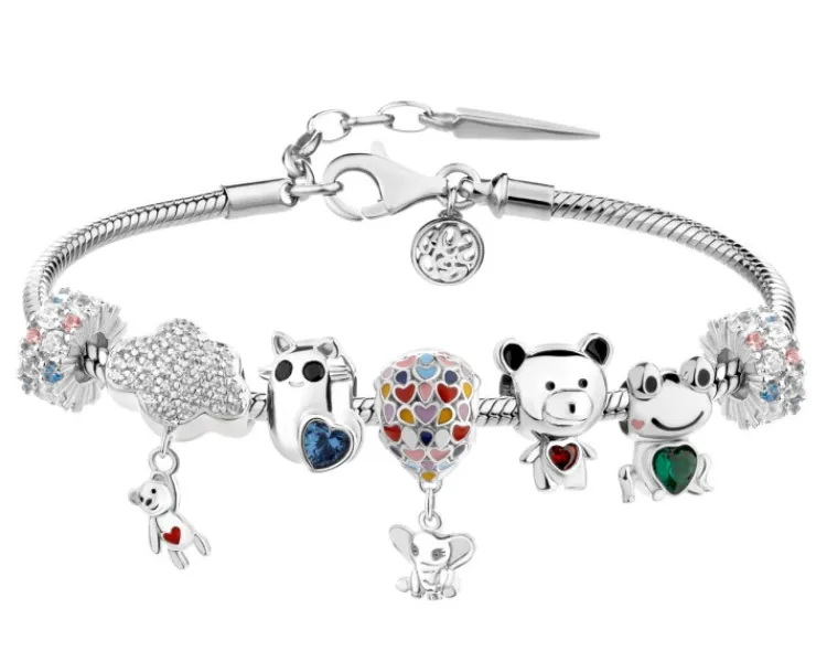 Apart Bransoletka beads - zestaw - serce, kot, miś, słonik, żaba< Beads