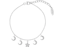 Clearance Apart Bransoletka srebrna z cyrkoniami - Księżyce, gwiazda
