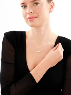 Apart Bransoletka srebrna z  cyrkoniami - mama, serce< Wszystkie