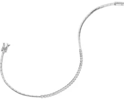Discount Apart Bransoletka z białego złota z brylantami - 18 cm - 0,14 ct - próba 585