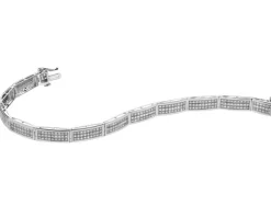 Discount Apart Bransoletka z białego złota z diamentami - 18 cm - 0,61 ct - próba 750