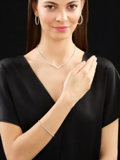 Apart Bransoletka z białego złota z brylantami - 19 cm - 0,76 ct - próba 585< Wszystkie