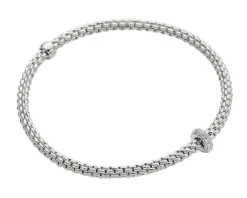 Online Fope Bransoletka z białego złota z brylantami - 0,18 ct - próba 750