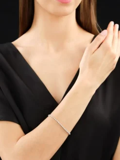 Clearance Apart Bransoletka z białego złota z brylantami - 18 cm - 2,17 ct - próba 585