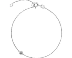 Discount Apart Bransoletka z białego złota z diamentem - 0,007 ct - próba 375