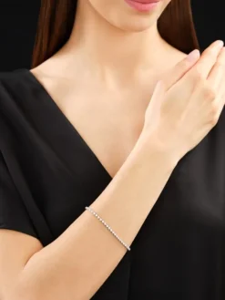New Apart Bransoletka z białego złota z brylantami - 18 cm - 0,76 ct - próba 585