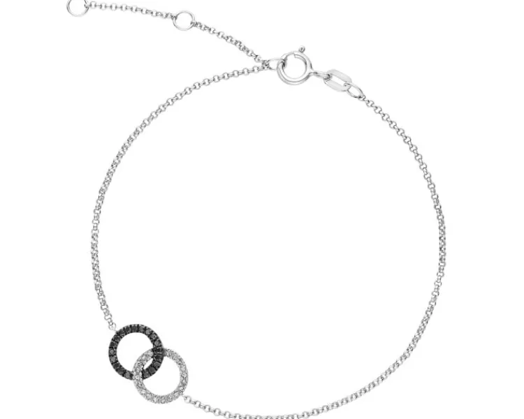 Apart Bransoletka z białego złota z diamentami - 0,10 ct - próba 375< Wszystkie