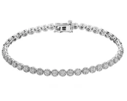 Apart Bransoletka z białego złota z diamentami - 18 cm - 1,00 ct - próba 585< Bransoletki Z Diamentami