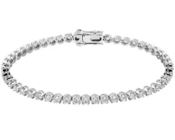 Outlet Apart Bransoletka z białego złota z brylantami - 19 cm - 4,25 ct - próba 750