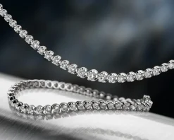 Outlet Apart Bransoletka z białego złota z brylantami - 19 cm - 4,25 ct - próba 750