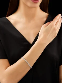 Apart Bransoletka z białego złota z brylantami - 18 cm - 3,00 ct - próba 585