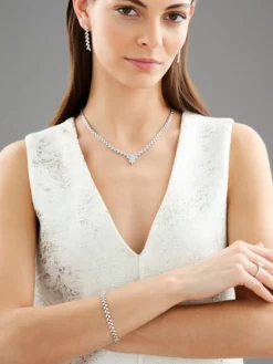 Apart Bransoletka z białego złota z brylantami - 18 cm - 4,14 ct - próba 750< Bransoletki Z Diamentami