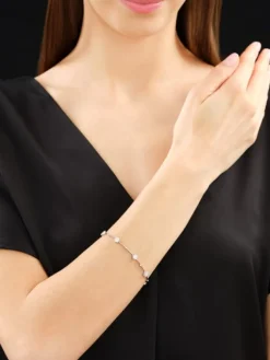 Hot Apart Bransoletka z białego złota z brylantami - 19 cm - - 0,90 ct - próba 585