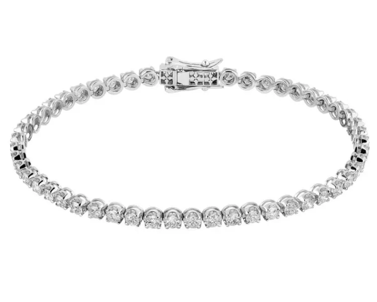 Apart Bransoletka z białego złota z brylantami - 19 cm - 3,70 ct - próba 750< Bransoletki Z Diamentami