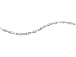 Discount Apart Bransoletka z białego złota z diamentami i topazami białymi - 18 cm - próba 375