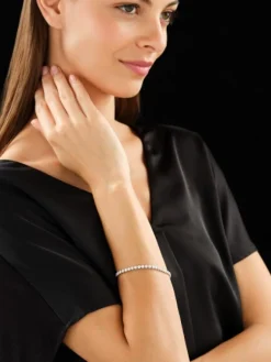 Apart Bransoletka z białego złota z brylantami - 18 cm - 3,58 ct - próba 585< Bransoletki Z Diamentami