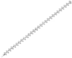 Outlet Apart Bransoletka z białego złota z diamentami - 18 cm - 8,15 ct - próba 750