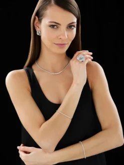 Clearance Apart Bransoletka z białego złota z brylantami - 0,50 ct - próba 750