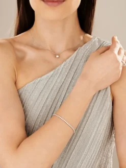 Discount Apart Bransoletka z białego złota z brylantami - 18 cm - 1,75 ct - próba 585