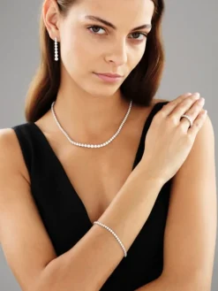 Clearance Apart Bransoletka z białego złota z brylantami - 18 cm - 3,00 ct - próba 750