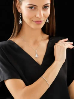 Apart Bransoletka z białego złota z brylantami - 18 cm - 0,72 ct - próba 585< Bransoletki Z Diamentami