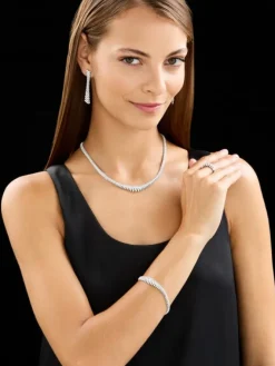 Sale Apart Bransoletka z białego złota z brylantami - 19 cm - 3,07 ct - próba 750