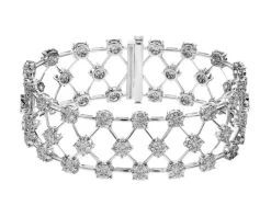 Discount Apart Bransoletka z białego złota z brylantami - 18 cm - 5,00 ct - próba 750