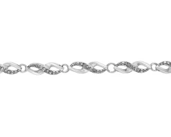 Online Apart Bransoletka z białego złota z diamentami - 18 cm - 0,17 ct - próba 375