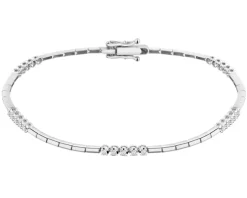 Apart Bransoletka z białego złota z brylantami - 19 cm - 0,15 ct - próba 585