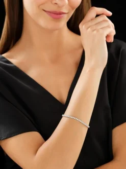 Apart Bransoletka z białego złota z brylantami - 18 cm - 1,00 ct - próba 585< Bransoletki Z Diamentami