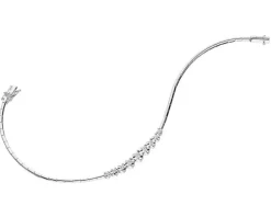 Apart Bransoletka z białego złota z brylantami - 18 cm - 0,22 ct - próba 585< Bransoletki Z Diamentami