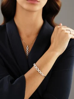 New Apart Bransoletka z białego złota z brylantami - 1,58 ct - próba 585