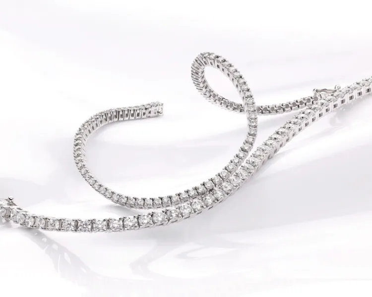New Apart Bransoletka z białego złota z brylantami - 18 cm - 3,55 ct - próba 585