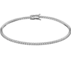 Hot Apart Bransoletka z białego złota z brylantami laboratoryjnymi - 18 cm - 2,00 ct - próba 750