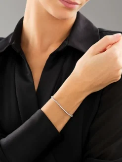 Hot Apart Bransoletka z białego złota z brylantami laboratoryjnymi - 18 cm - 2,00 ct - próba 750