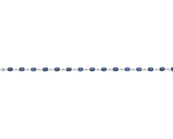 Best Apart Bransoletka z białego złota z brylantami i szafirami - 19 cm - próba 750