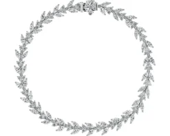 Outlet Apart Bransoletka z białego złota z diamentami - 18 cm - 6,07 ct - próba 750