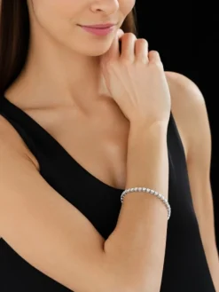 Hot Apart Bransoletka z białego złota z brylantami - 18 cm - 7,00 ct - próba 750