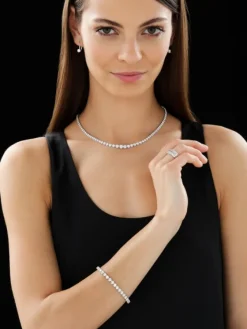 Hot Apart Bransoletka z białego złota z brylantami - 18 cm - 7,00 ct - próba 750