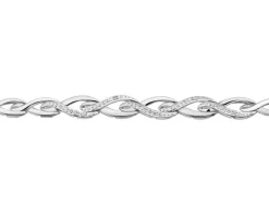Apart Bransoletka z białego złota z diamentami - 18 cm - 0,05 ct - próba 585< Wszystkie