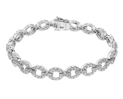 Apart Bransoletka z białego złota z brylantami - 18 cm - 3,00 ct - próba 585< Bransoletki Z Diamentami