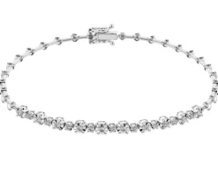 Hot Apart Bransoletka z białego złota z brylantami - 19 cm - 0,23 ct - próba 585