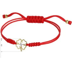 Apart Bransoletka z elementami żółtego złota z brylantem - koniczyna - 0,008 ct - próba 585< Bransoletki Z Diamentami
