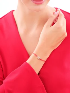 Hot Apart Bransoletka z elementami srebra i cyrkonią - serce