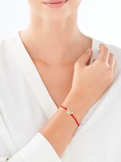 Apart Bransoletka z elementami żółtego złota i diamentami - motyl - 0,01 ct - próba 585< Bransoletki Z Diamentami