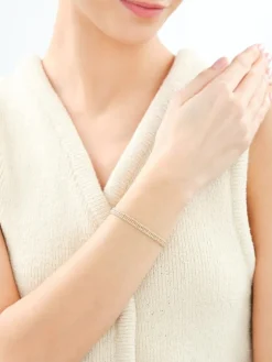 Artelioni Bransoletka z elementami z mosiądzu pozłacanego i szklanymi koralikami< Wszystkie