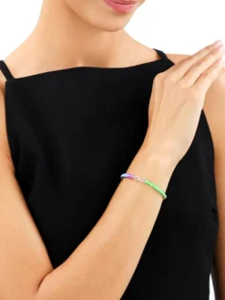 Hot Apart Bransoletka z elementami srebra i cyrkoniami z efektem Tie Dye - nieskończoność